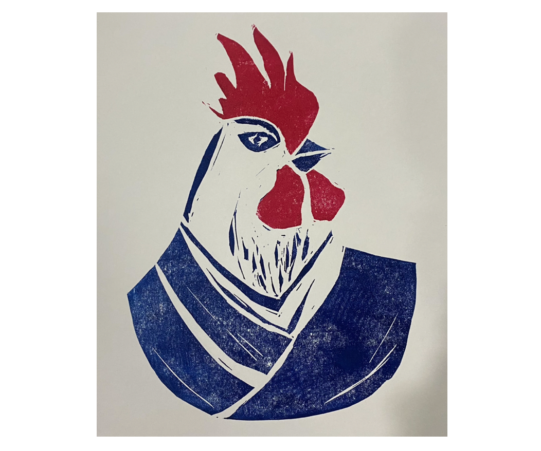 Multi-colour linoprinting at Prior Shop